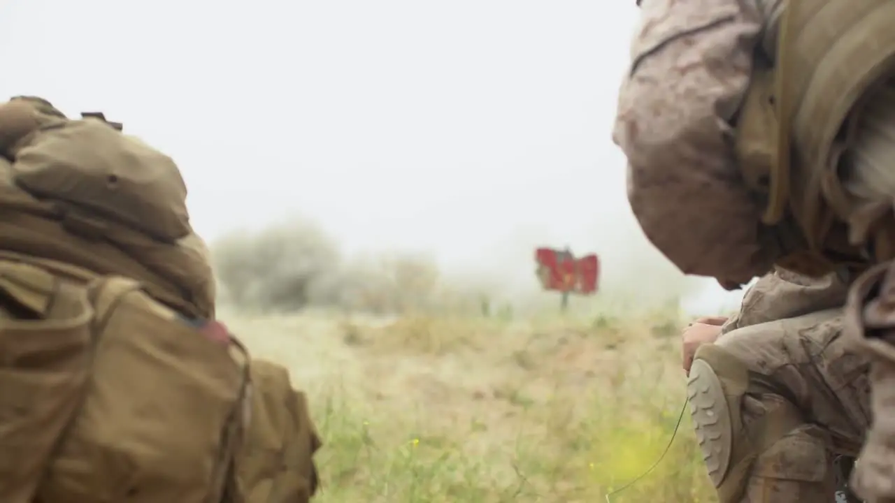 Slow Motion Marine Corps Combat Engineers Breeching Exercise With Bangalore Torpedo Explosives Camp Pendleton