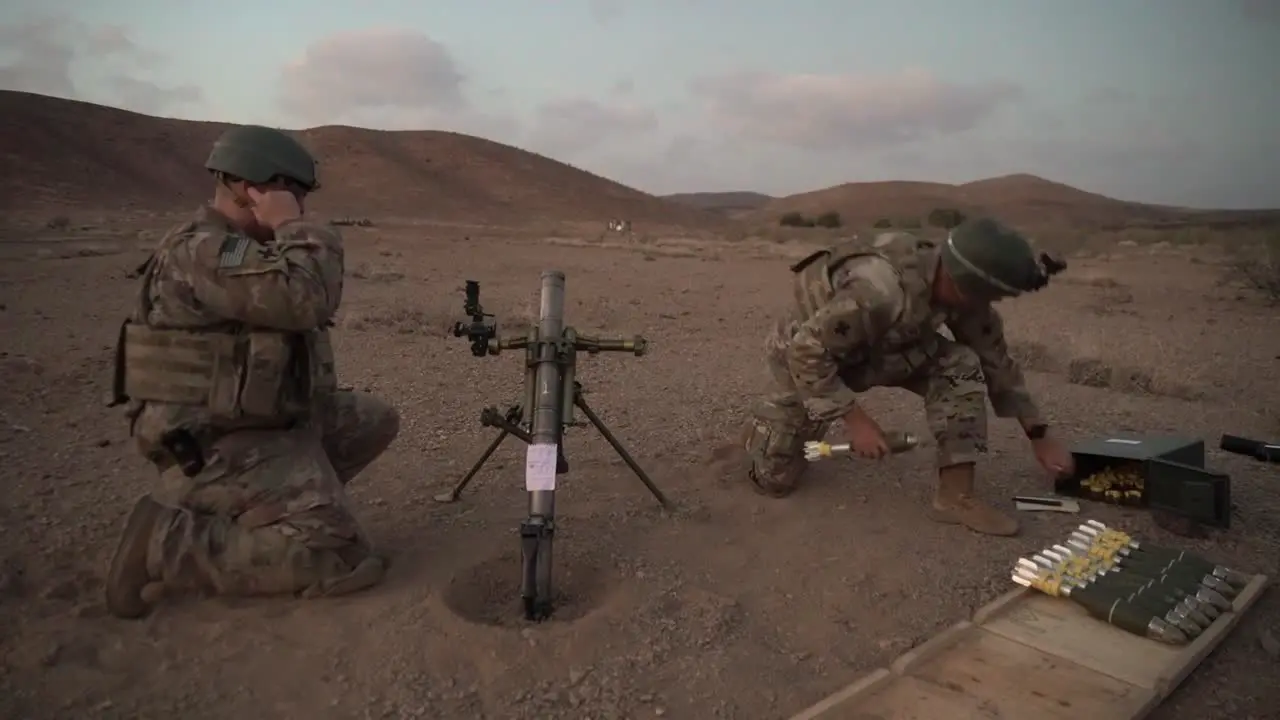 Us Army Indirect Fire Infantryment East Africa Response Force Live Fire Mortar Military Training Exercise Djibouti