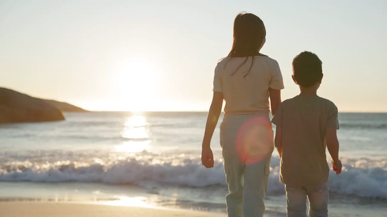 Back beach or holding hands with a brother