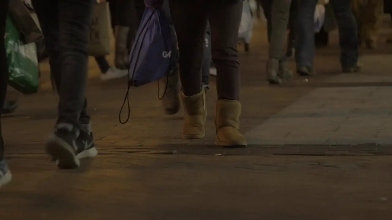 Shoppers Walking