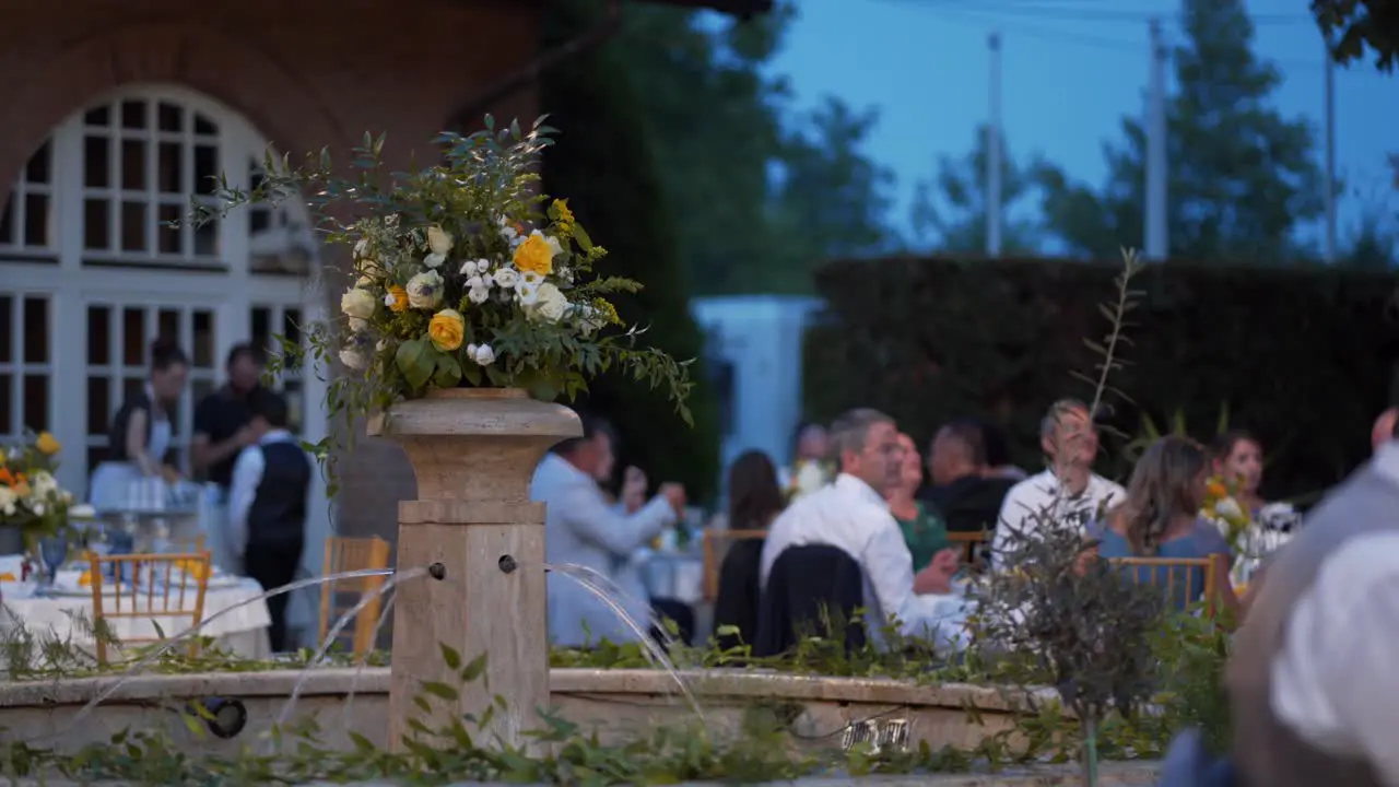 People talking and having fun at a wedding party