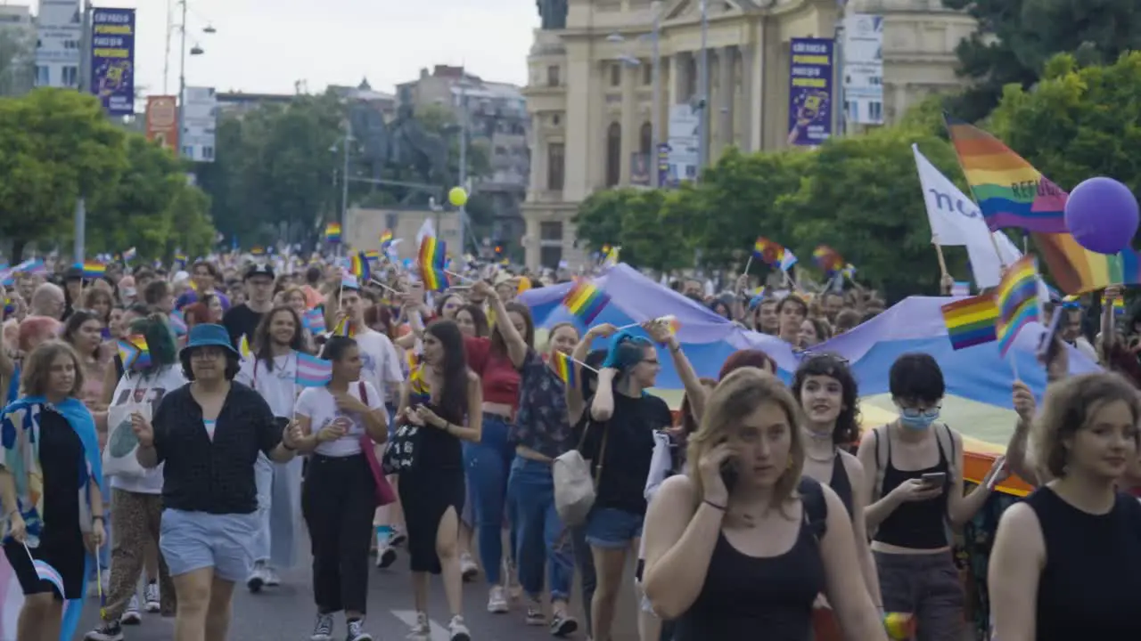 LGBTQ pride march in Bucharest on Saturday ahead of planned legislation that could potentially endanger future parades and fuel discrimination