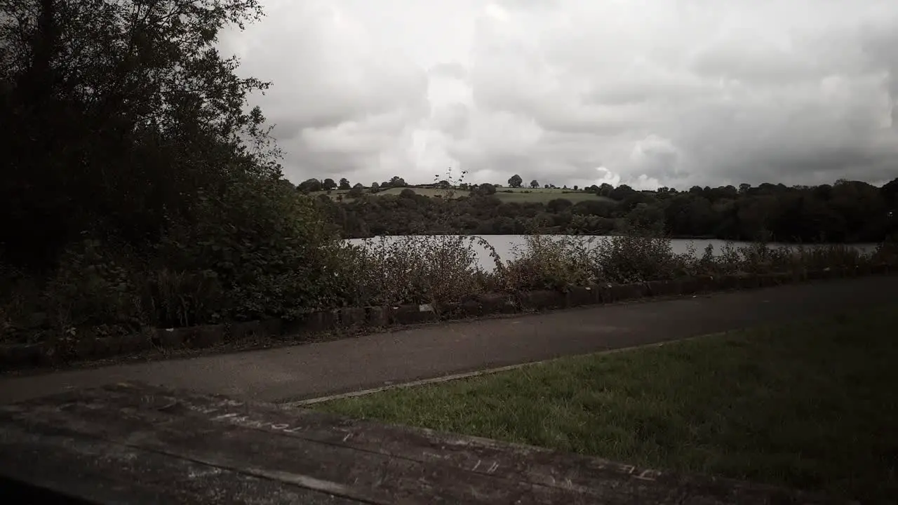 Walking through a reservoir