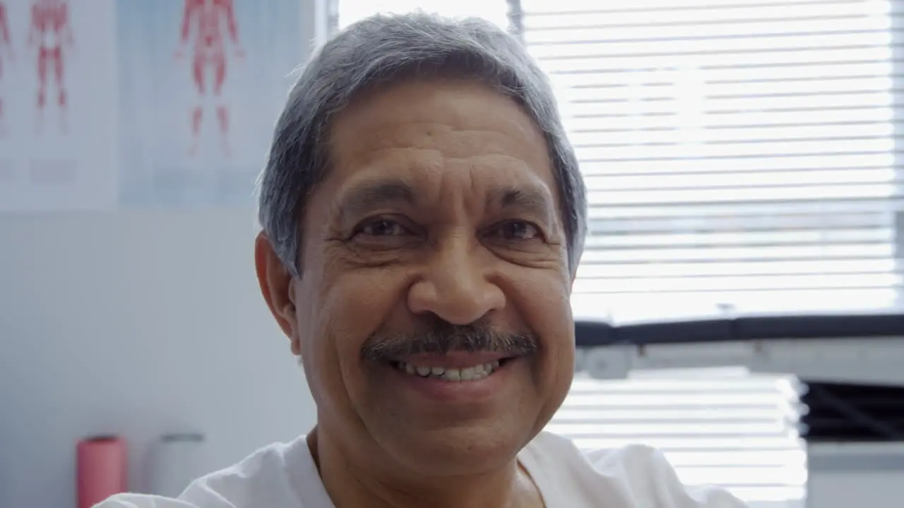 Senior male patient at a hospital