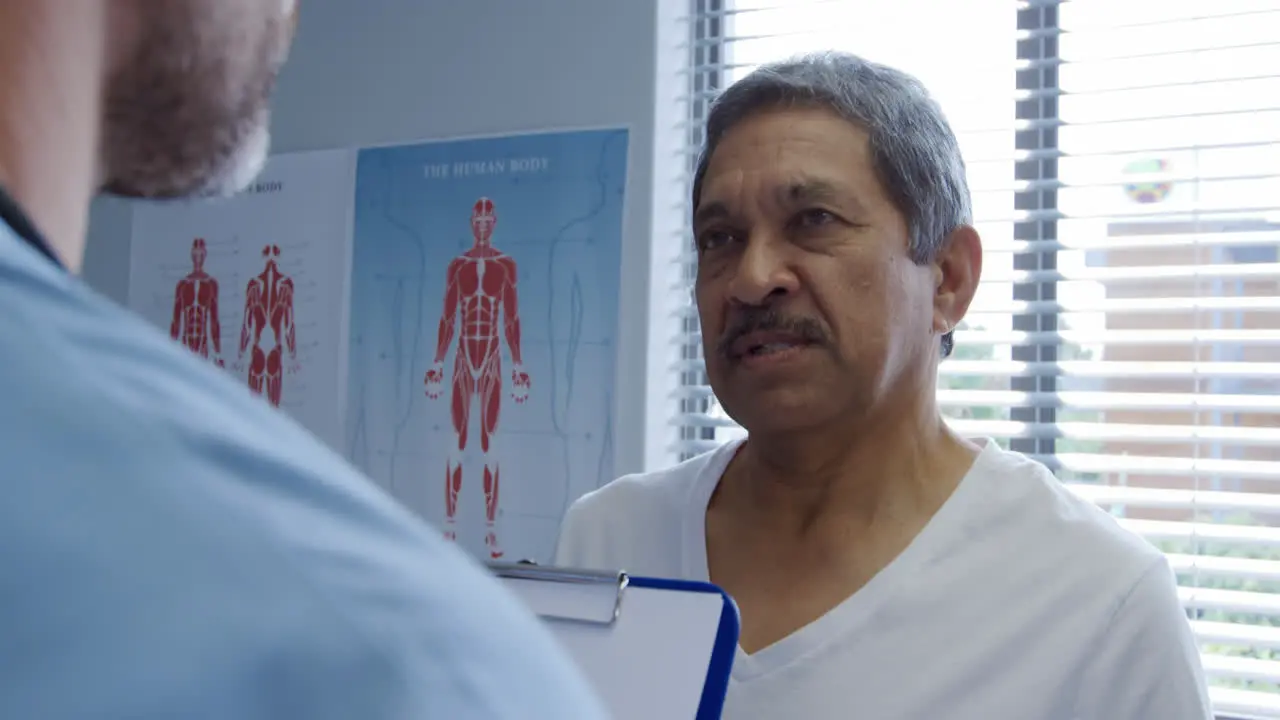 Medical professional and patient at a hospital