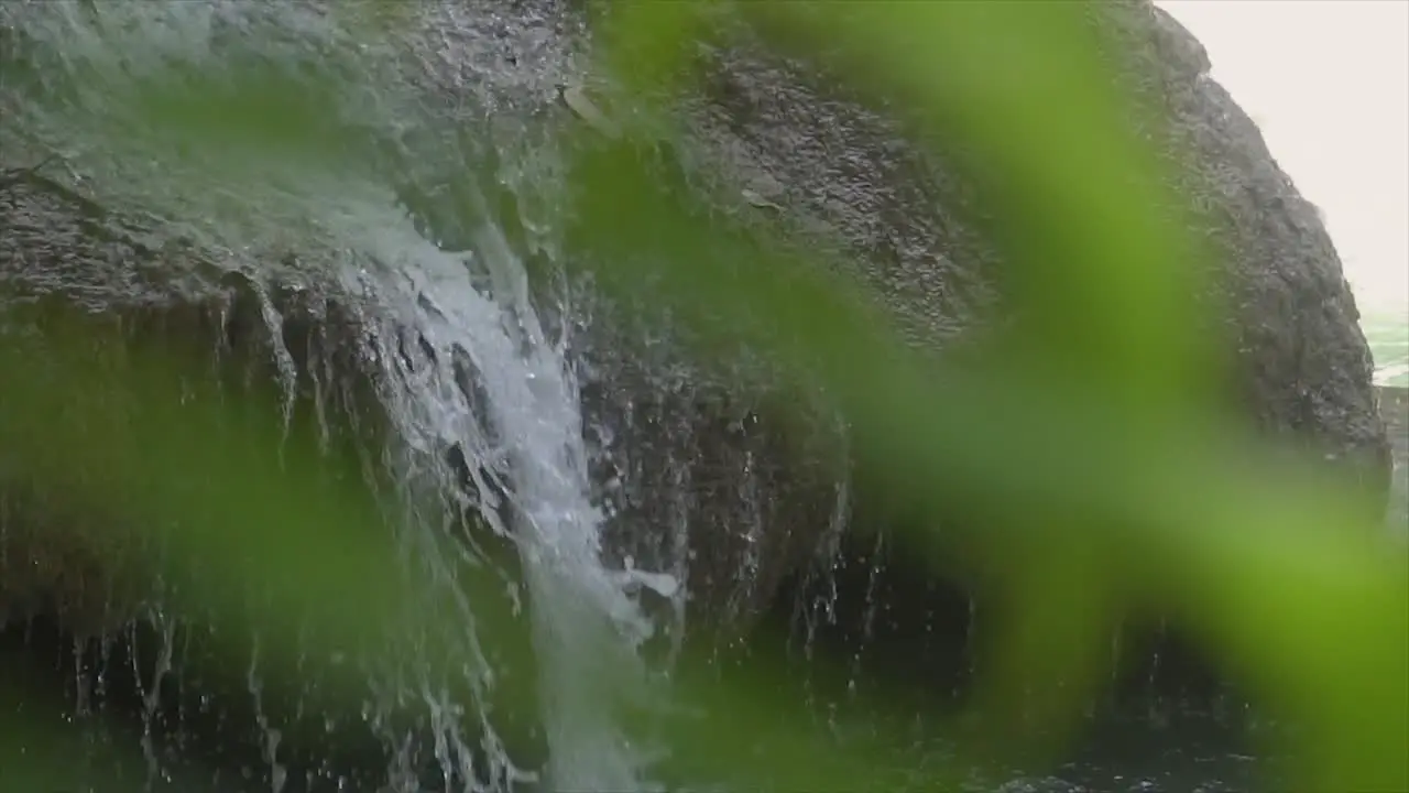 Small waterfall in Laos in slow motion