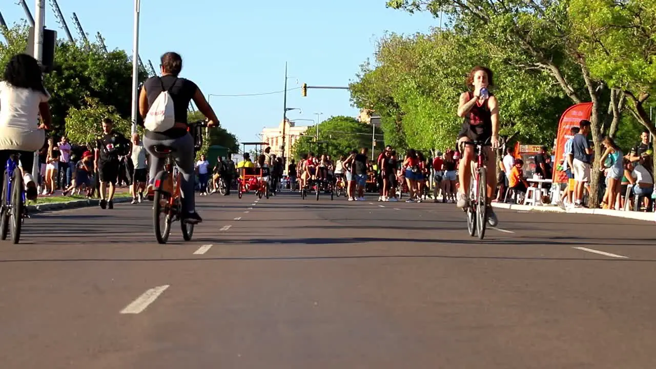 cicling over the weekend on the summer day