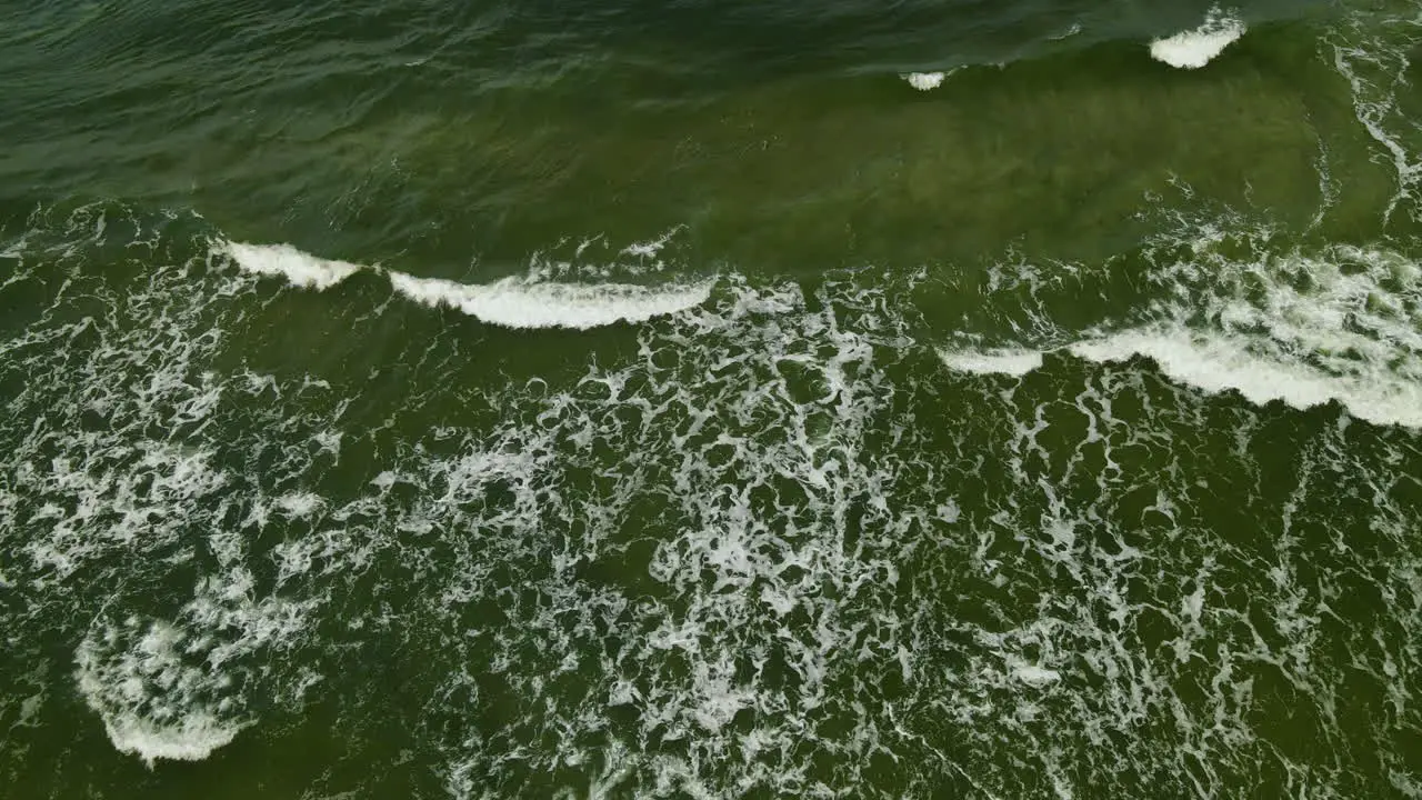 Beautiful green waves of Wladyslawowo in Poland -wide