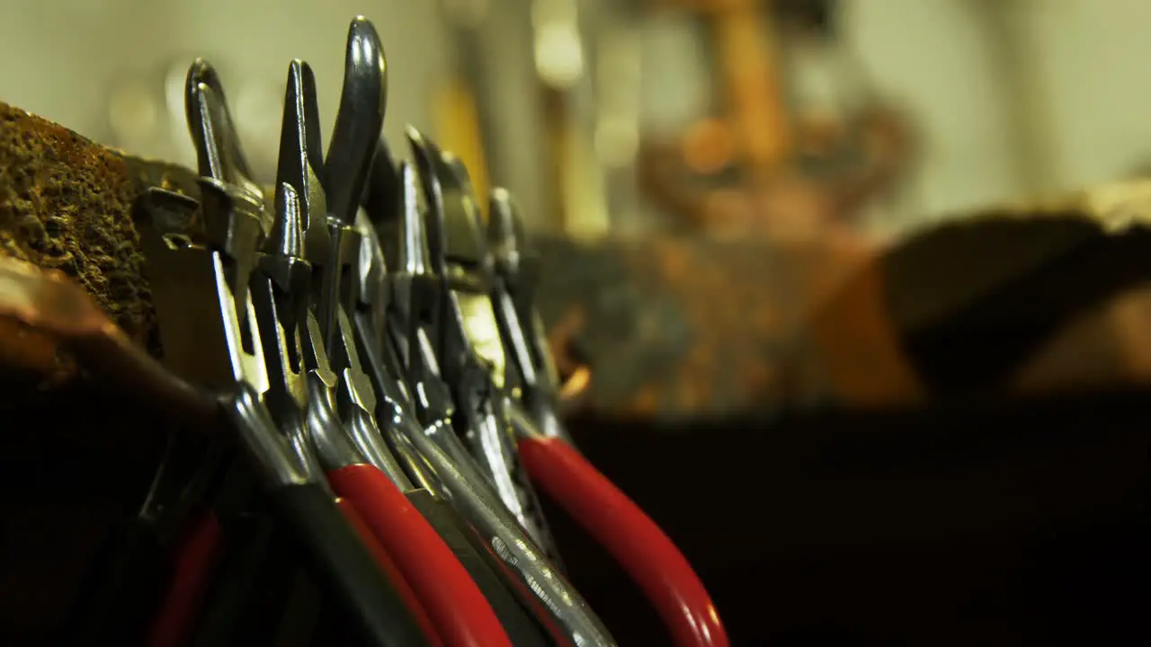 Pliers arranged in workshop 4k