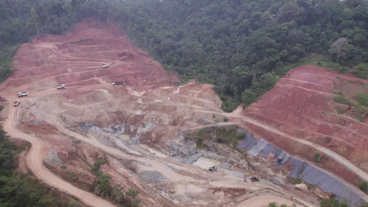 A drone shot of a sustainable mine