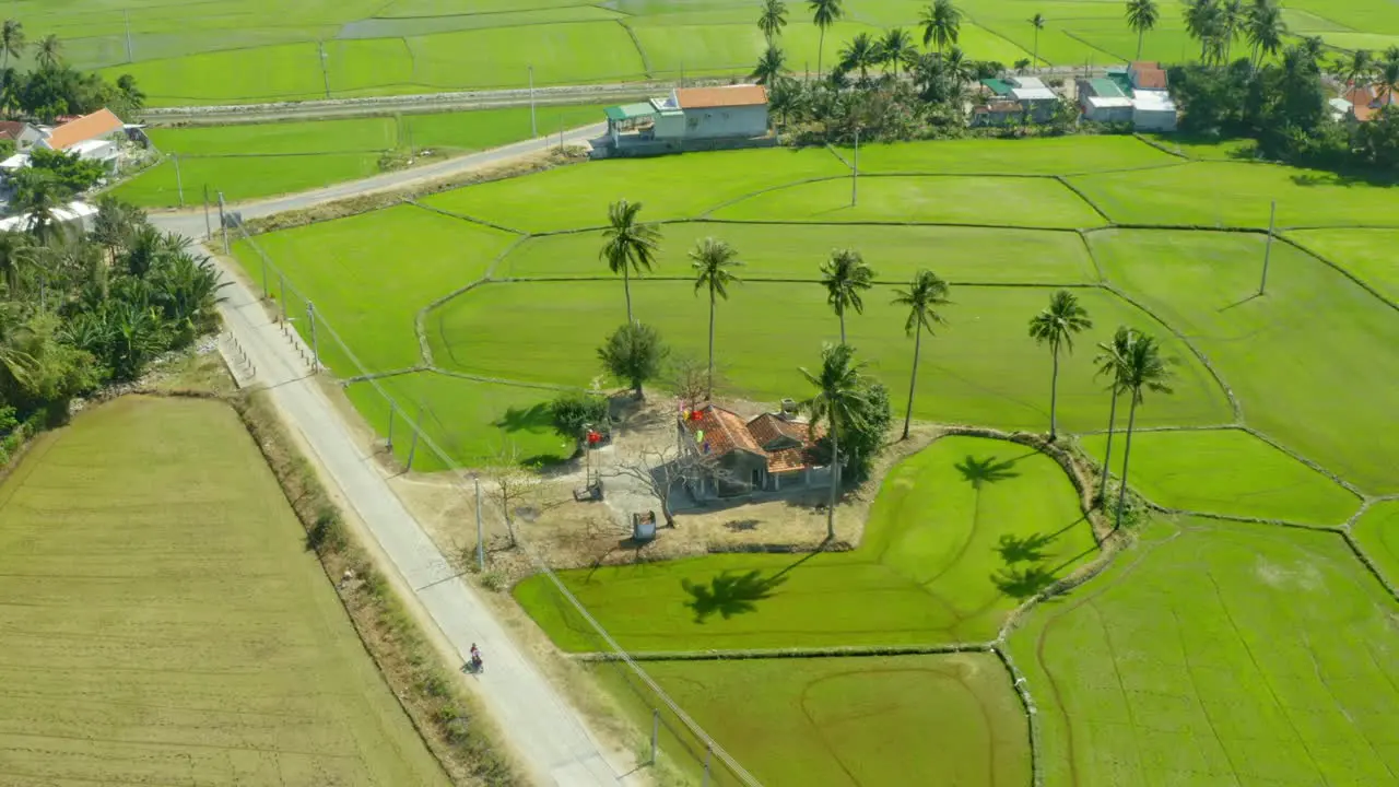 Drone view of the Farm God Temple in Khanh Hoa province central Vietnam