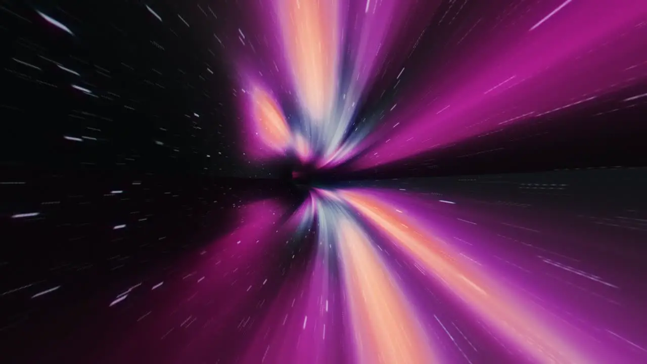 Animation With Wormhole Interstellar Travel Background