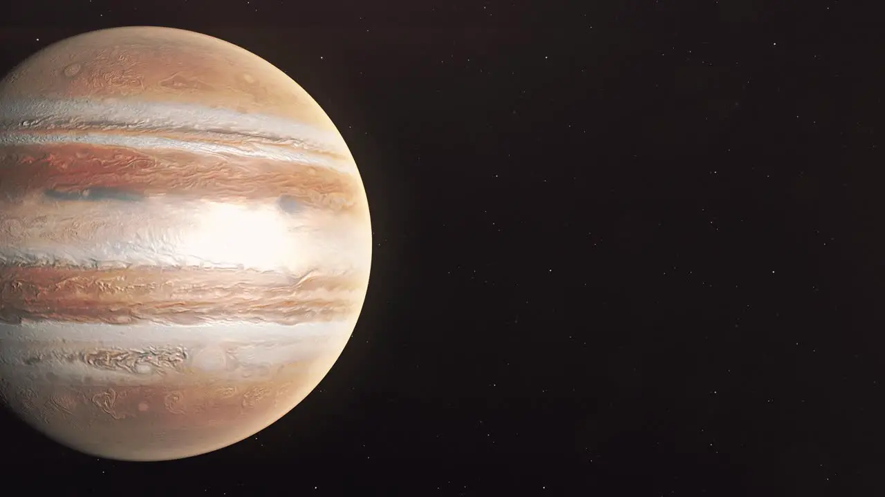 Jupiter's faces orbiting the sun Time lapse