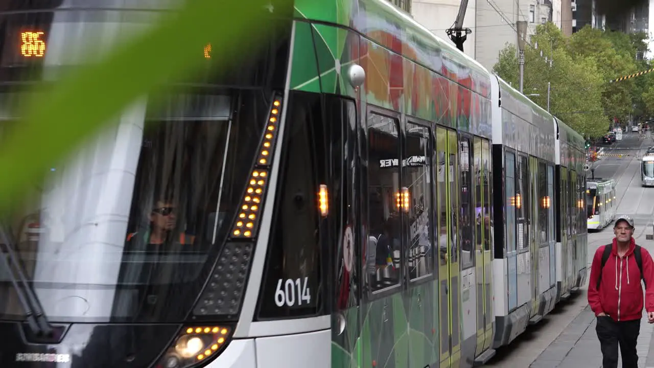 Tram on Bourke Street Melbourne