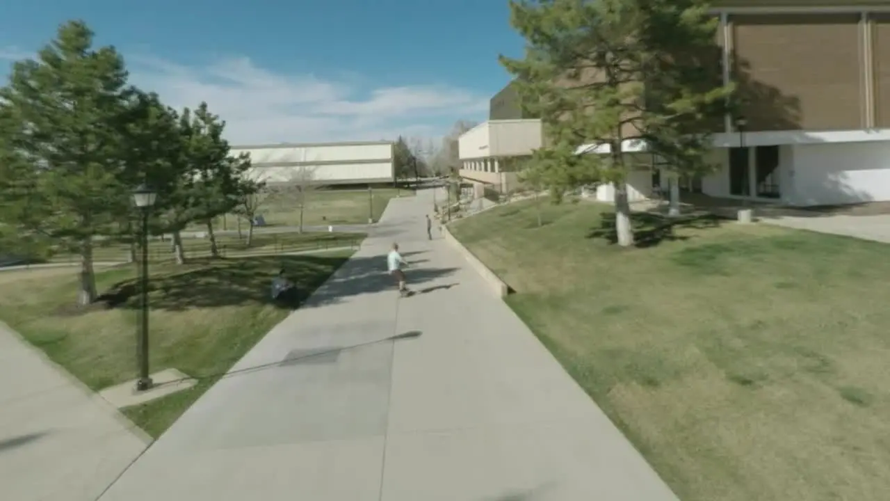 Aerial Follow Long Boarders