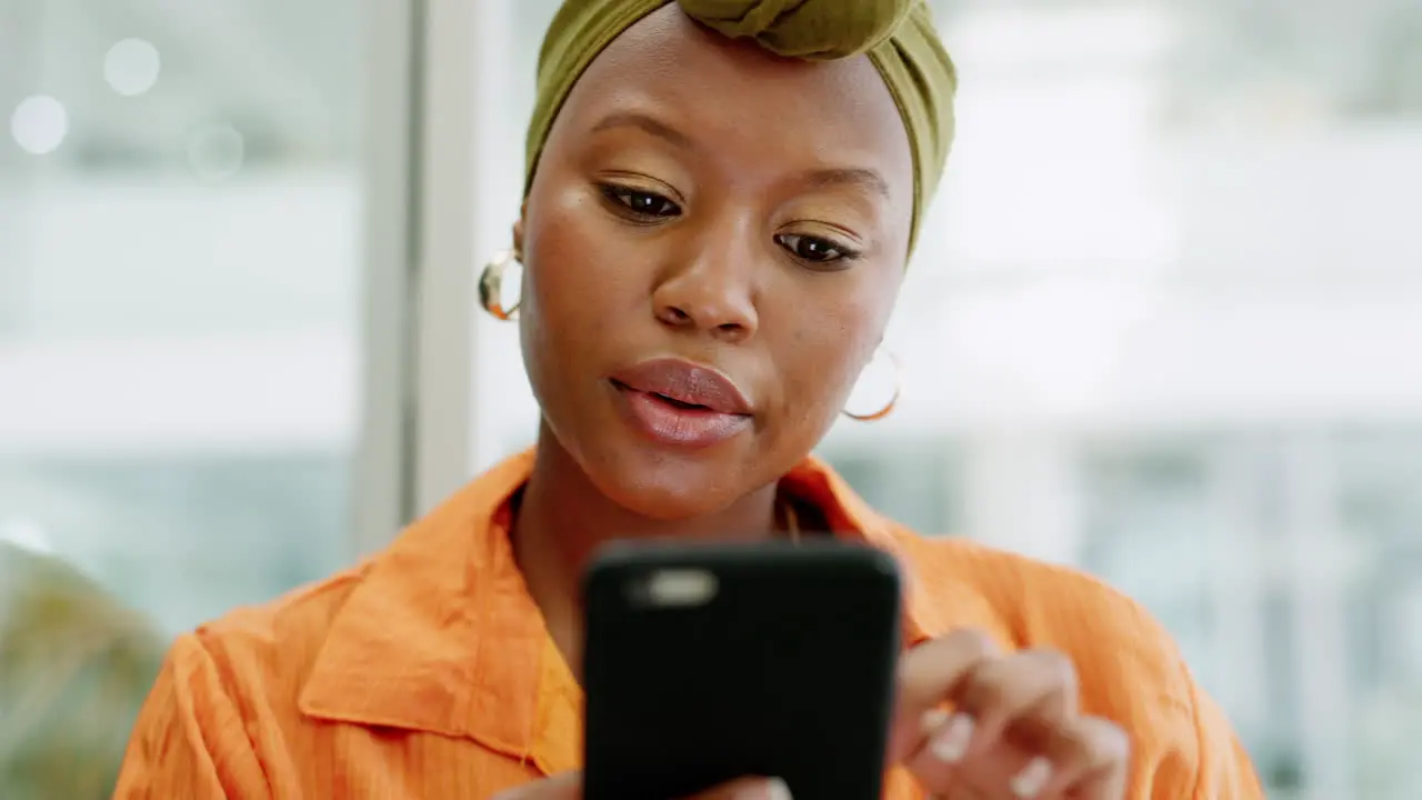 Black woman phone or digital marketing for social