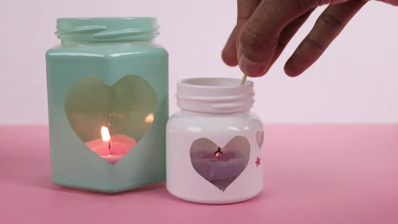 Lighting a second candle for valentine's day