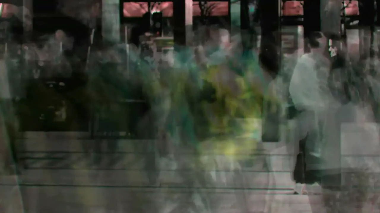 Abstract crowd walking 3