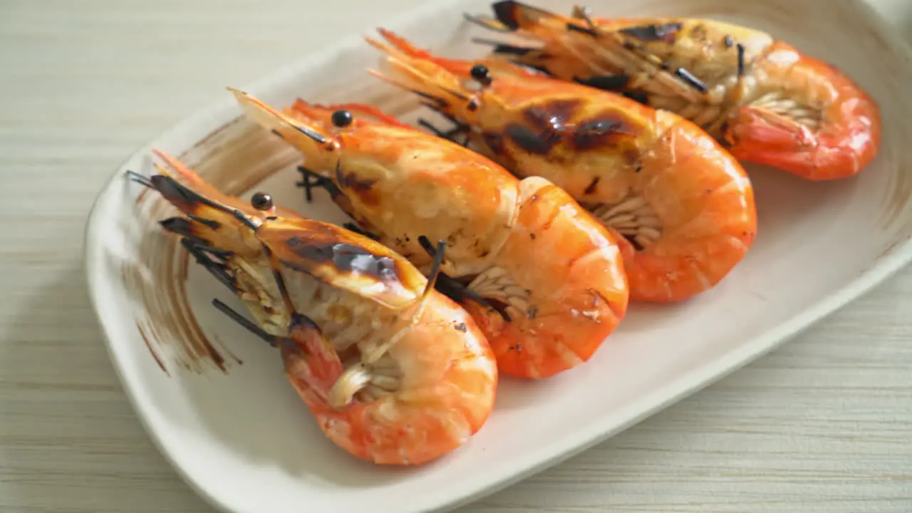 grilled river prawns or shrimps seafood style