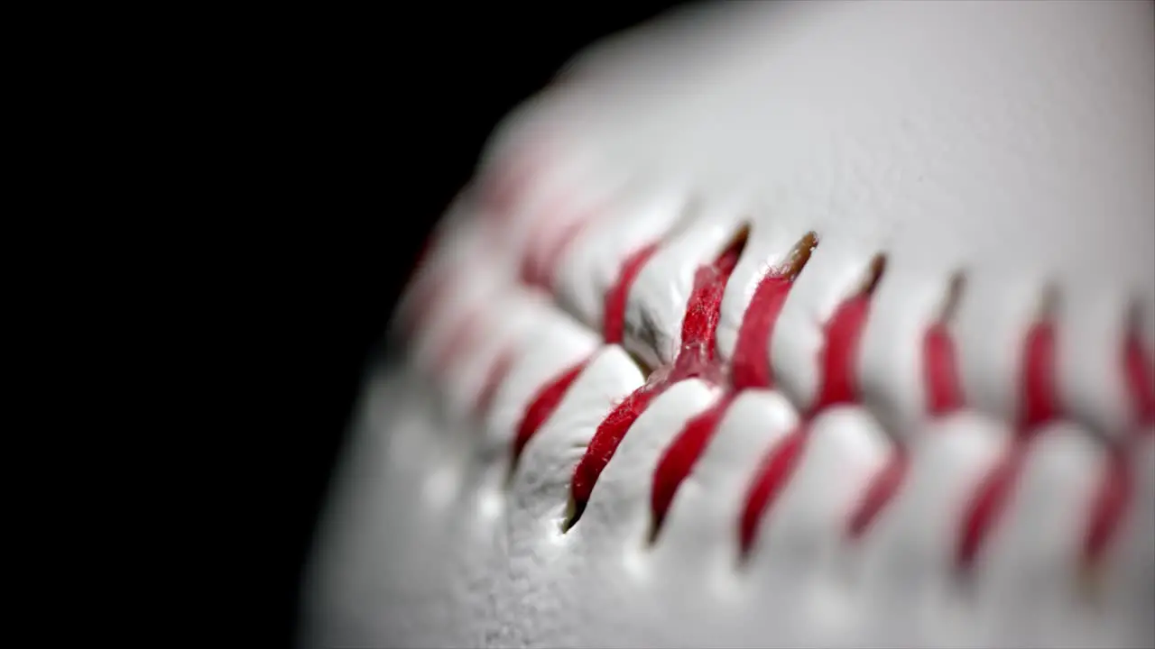 Macro Rotating Shot of Baseball