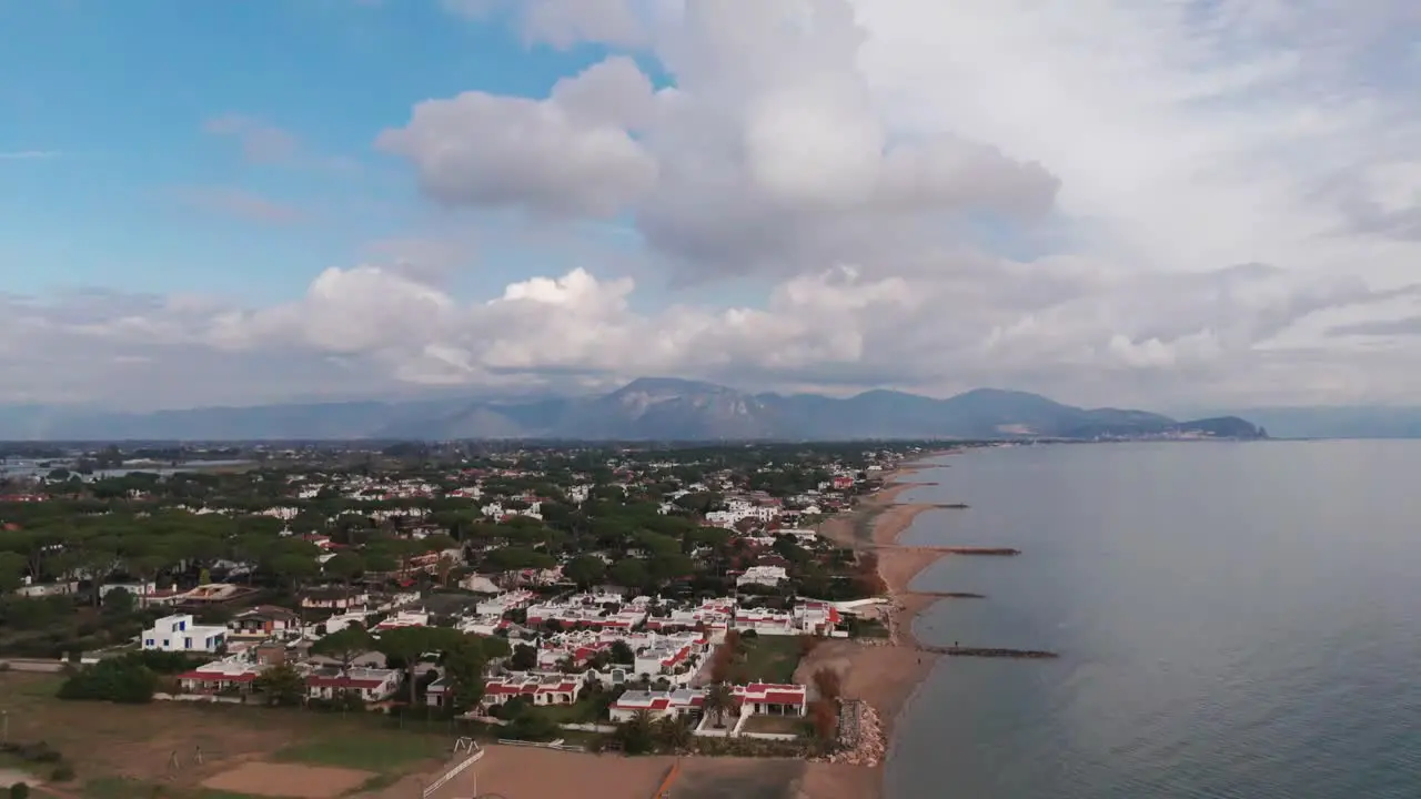 italian costline close to terracina Italy
descending shot