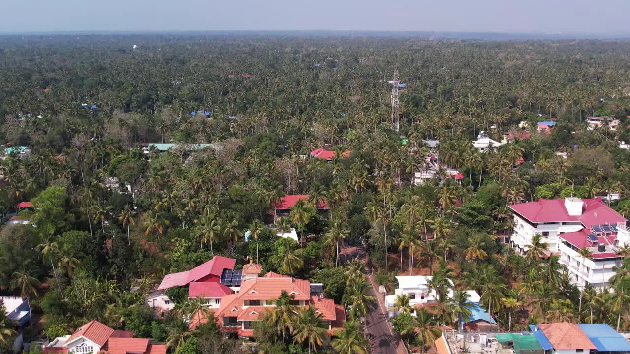 Varkala Aerial Shot Of Forest And Buildings