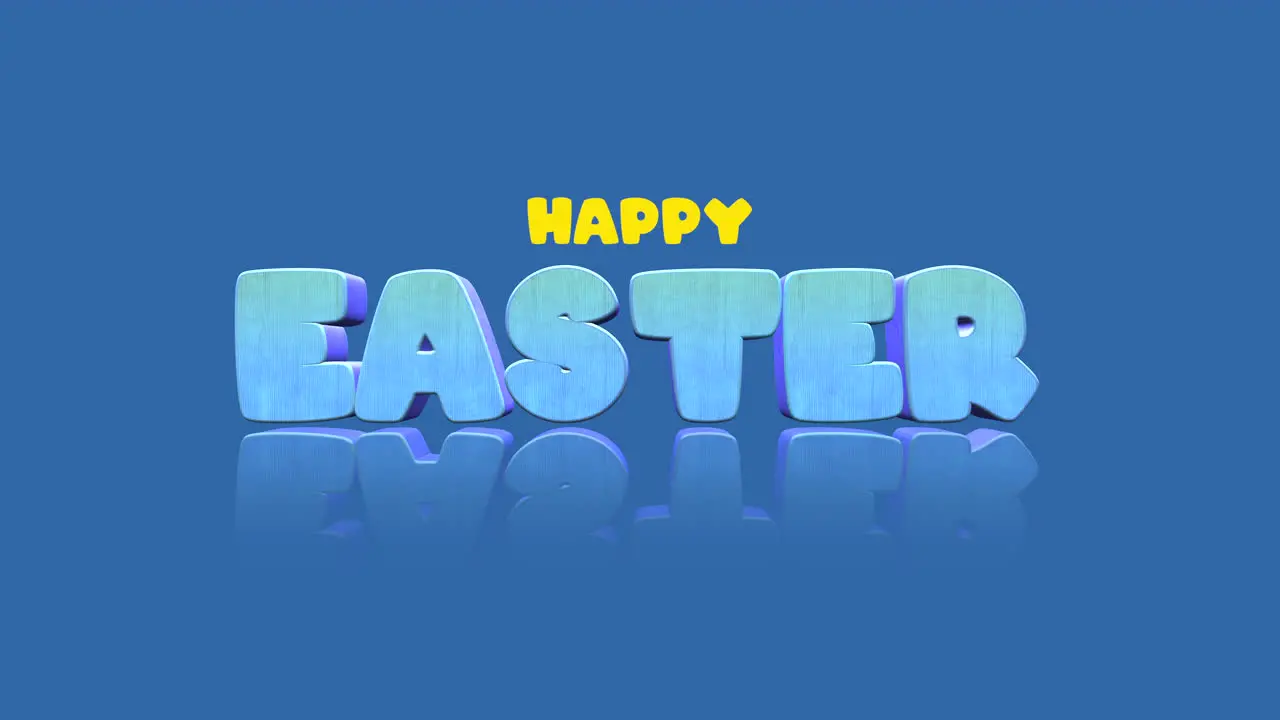 Celebrate easter with joyful blue background and striking white lettering