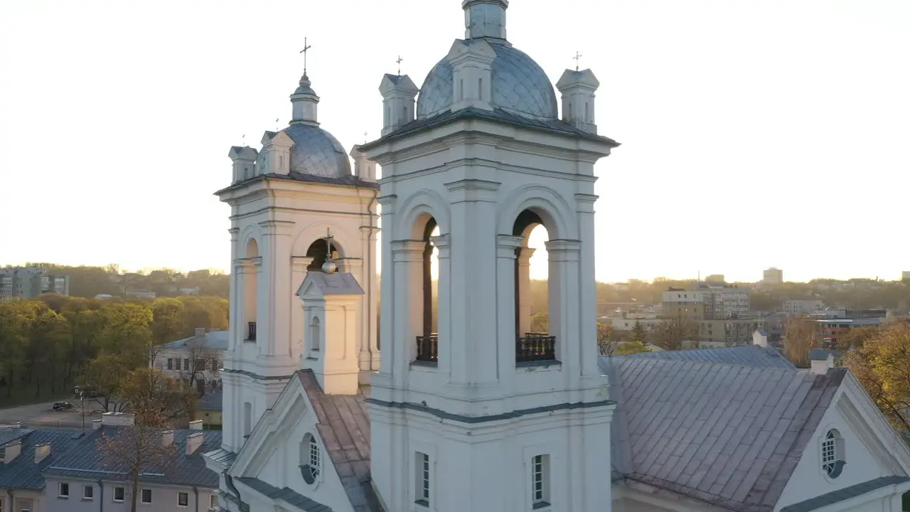 Drone aerial view of Carmelite Church of St