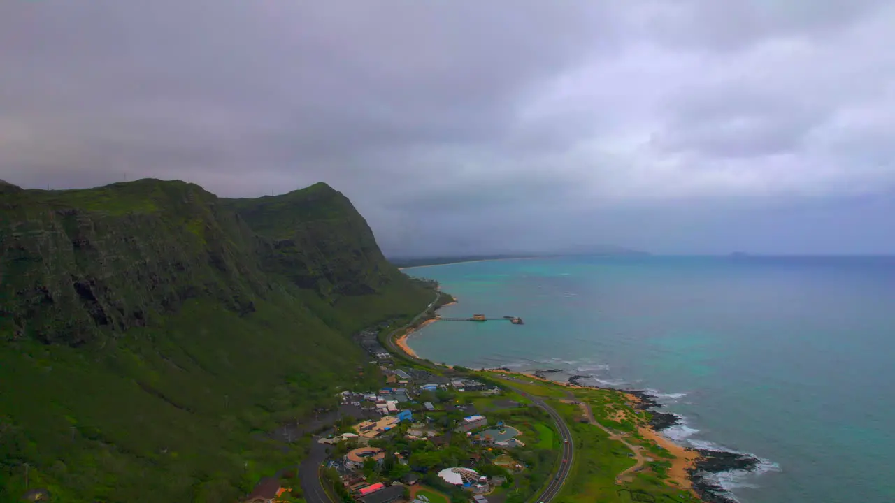 Aerial view of Makapu'u Beach in Oahu Hawaii