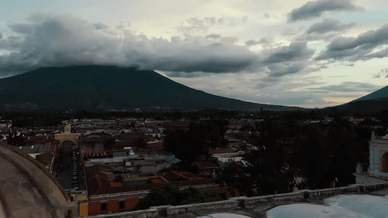 Drone shot of Antigua Guatemala