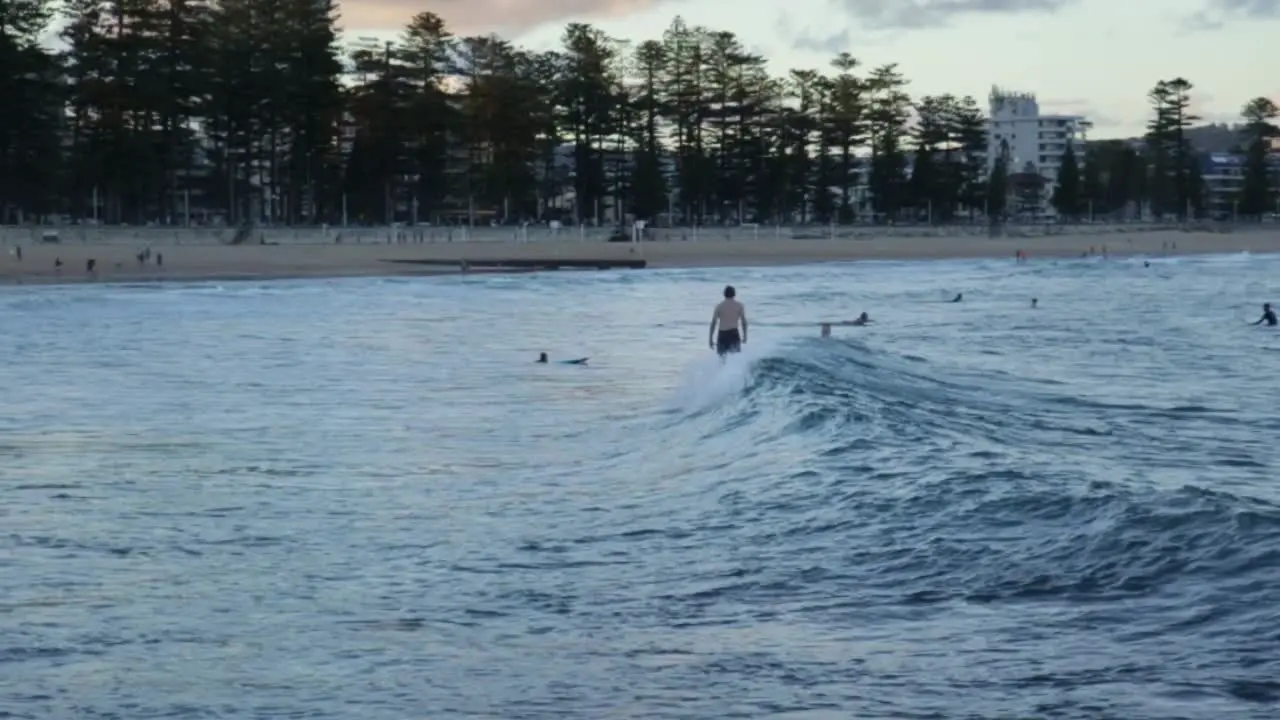 Manly surfing afternoon vacation relax waves wave surfers Sydney Australia