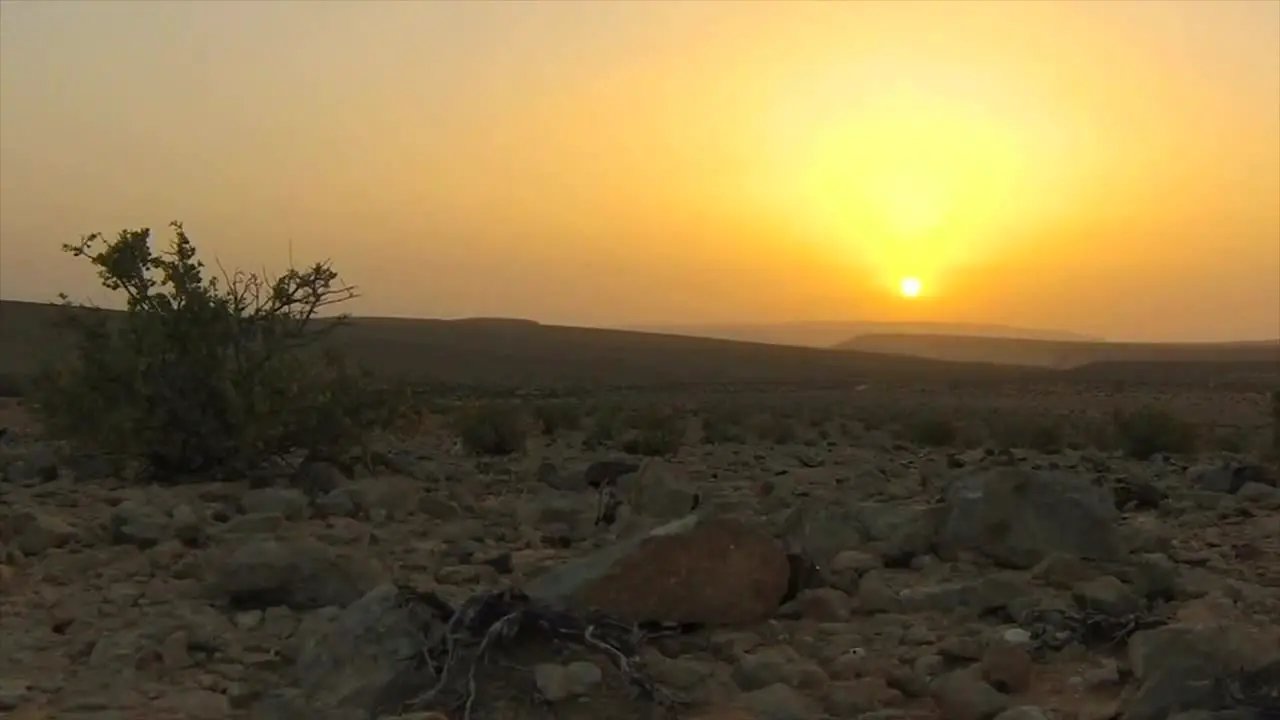 Sunrise in an Israeli Desert