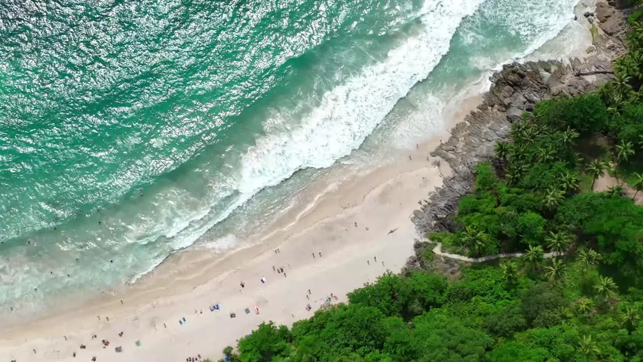 Drone shot of Freedom beach in Phuket Thailand