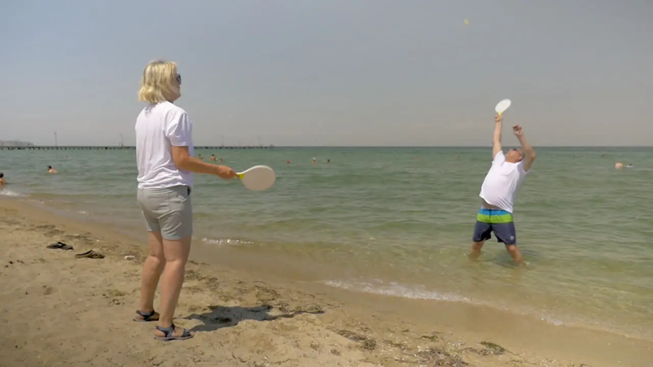 People having fun during vacation at the seaside