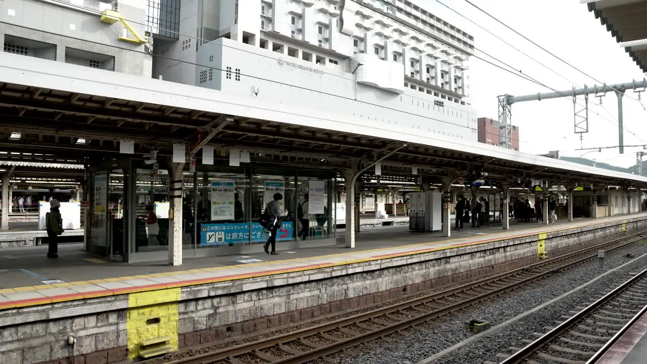 View Of Opposite Local Train Platform At Kyoto Station