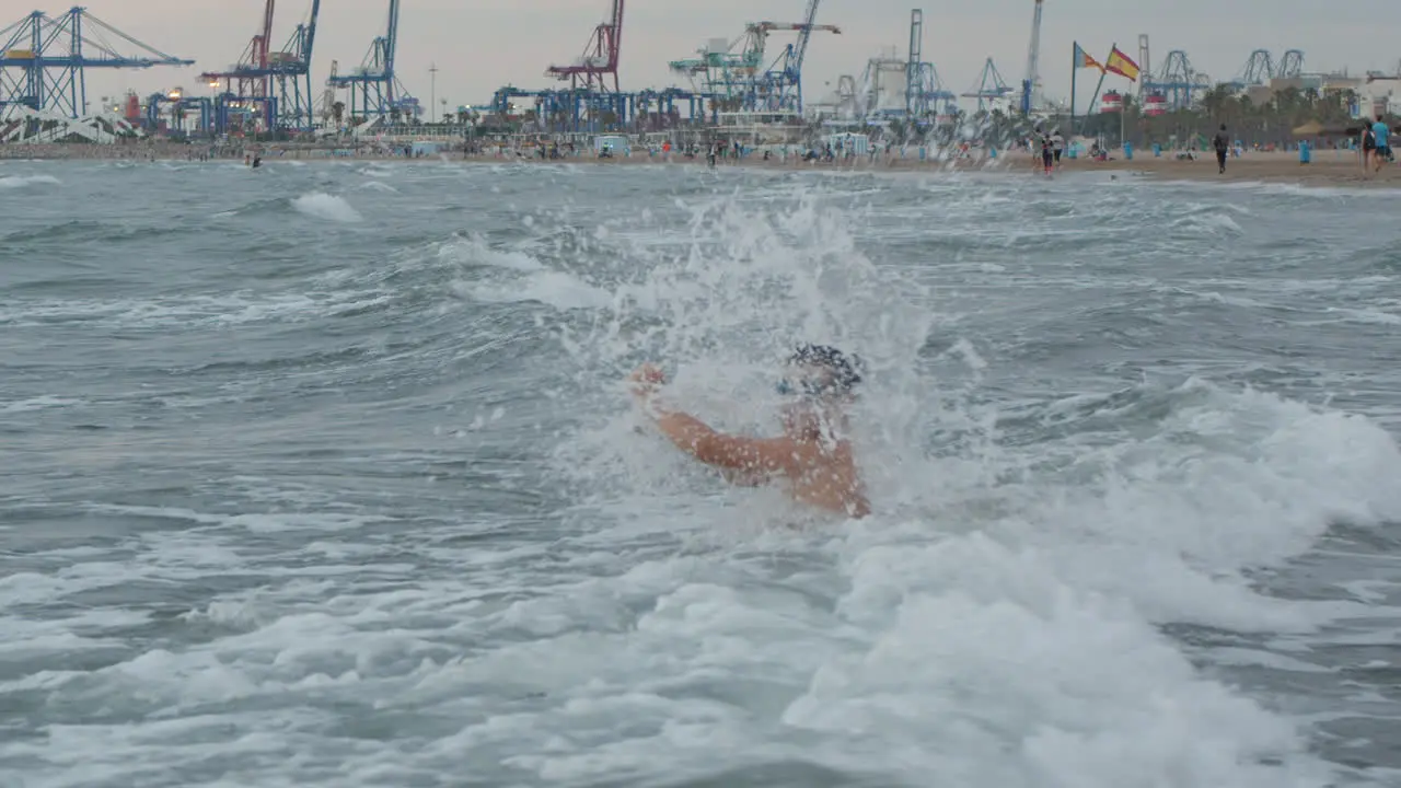 He loves to feel the power of water