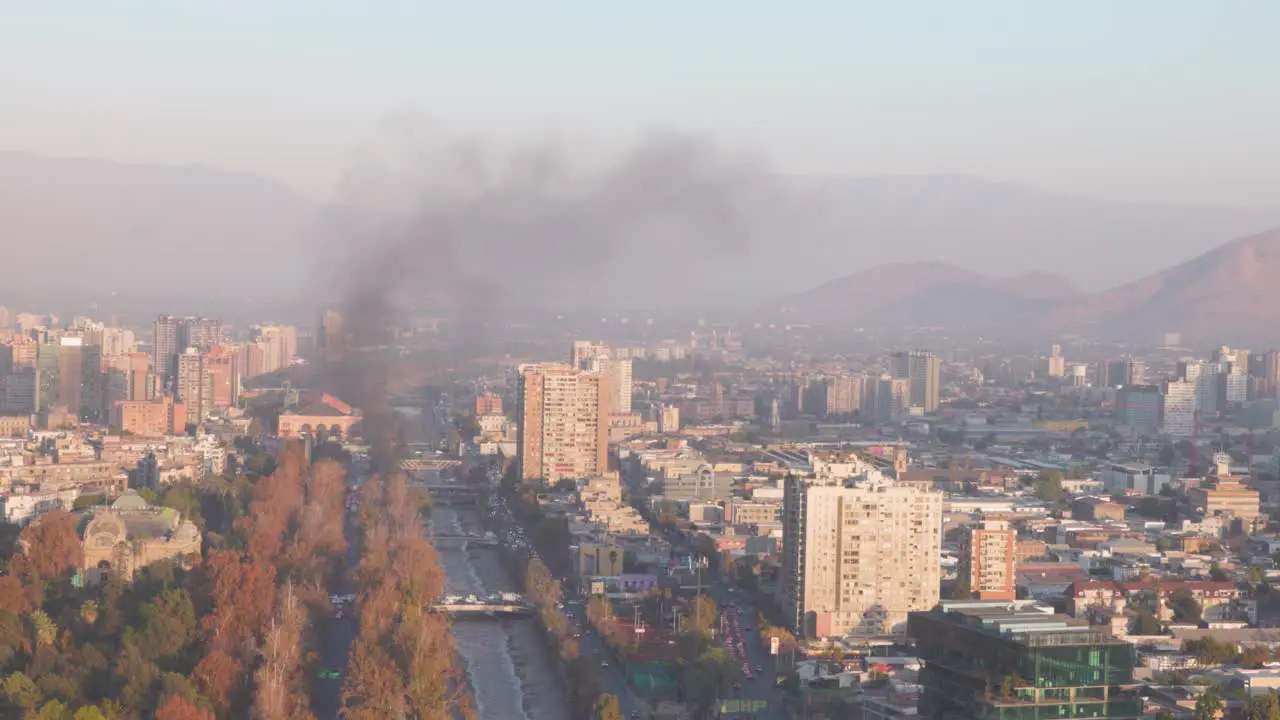 Fire in Santiago de Chile