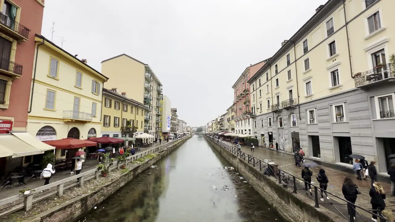 Canals in the Navigli district in Milan in Italy