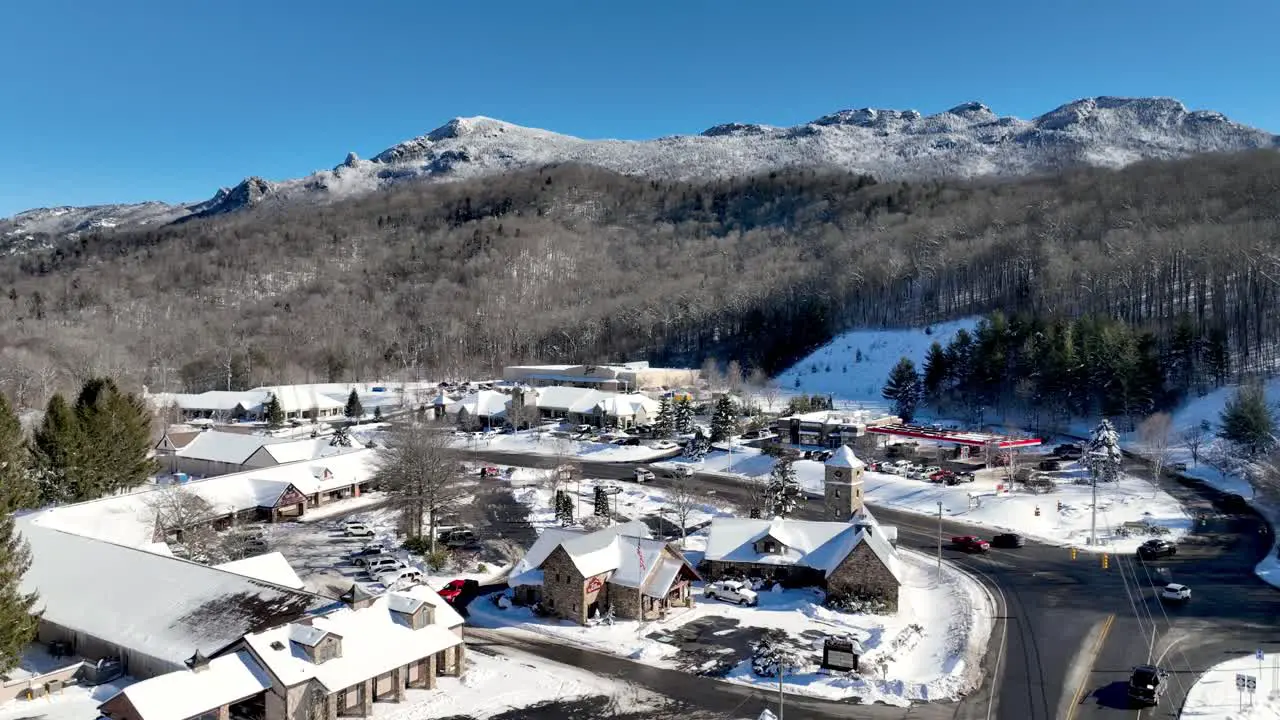 Tynecastle area aerial near Banner Elk NC North Carolina in Winter