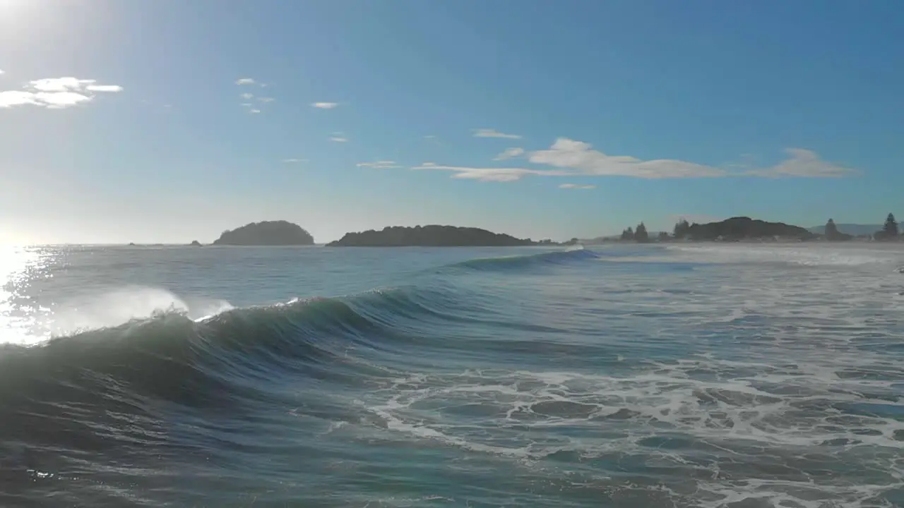 AERIAL SLOW MOTION Waves breaking