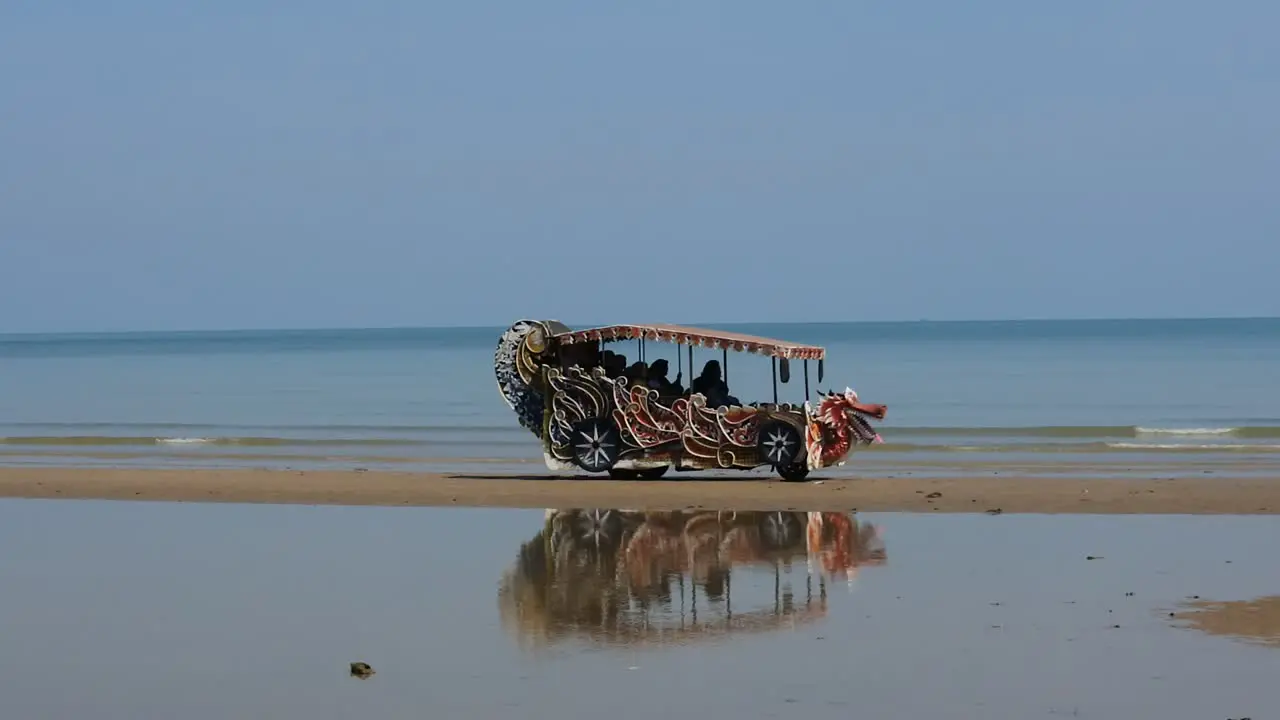 entertainment vehicles at Karangjahe beach Rembang on September 12 2022