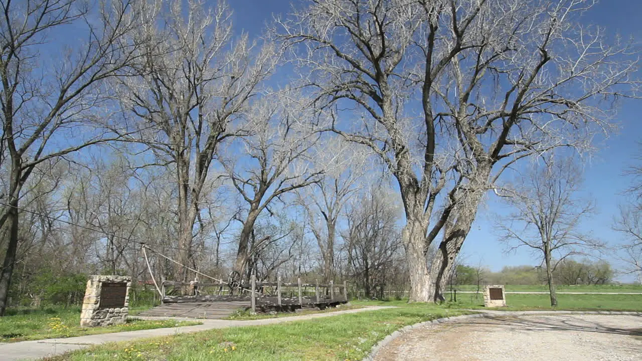 Kansas trees Oregon Trail park c1