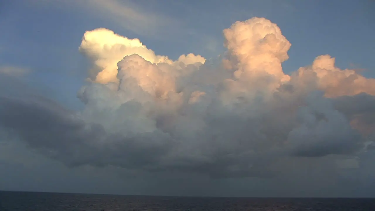 Bora Bora thunderhead with sun glow