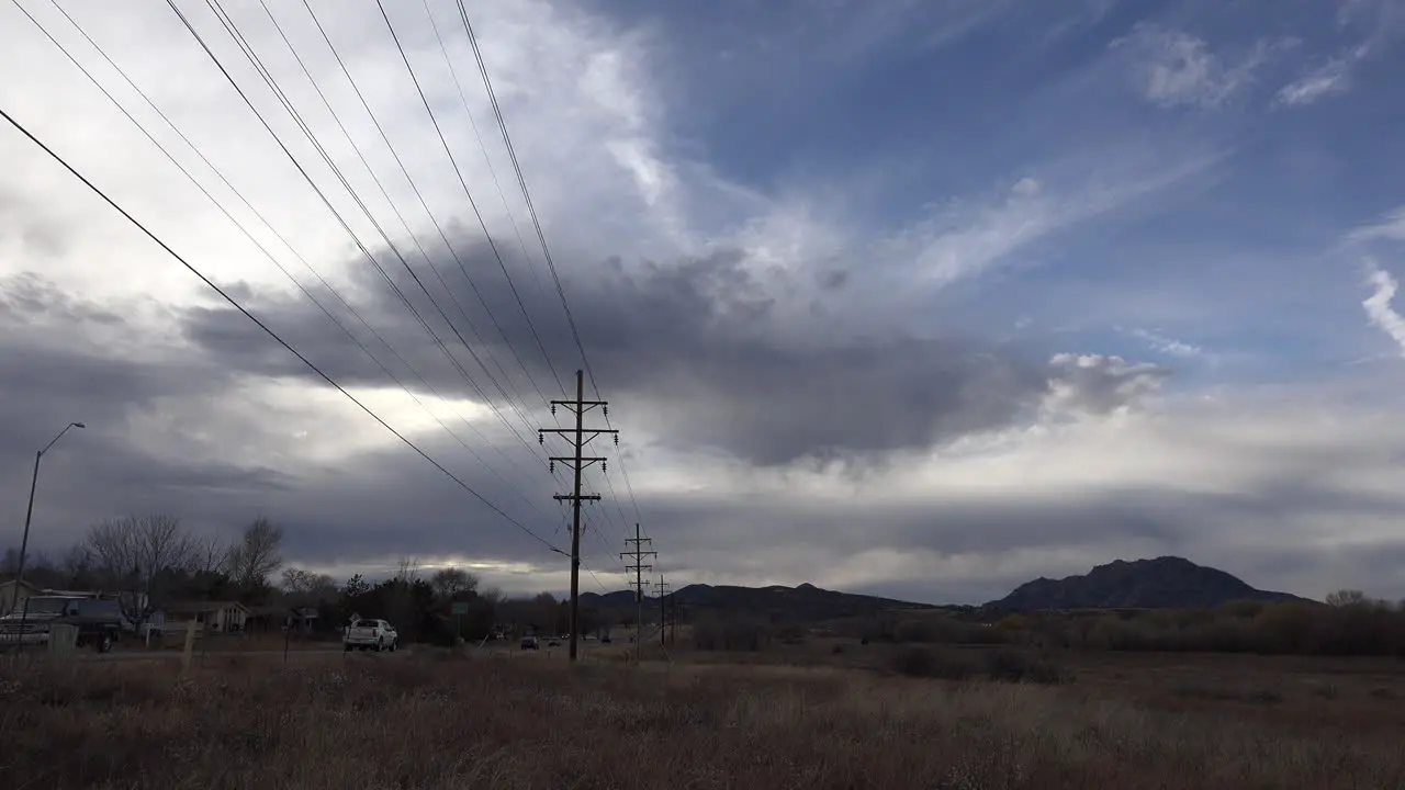 Arizona Power Lines And Dramatic Sky Time Lapse