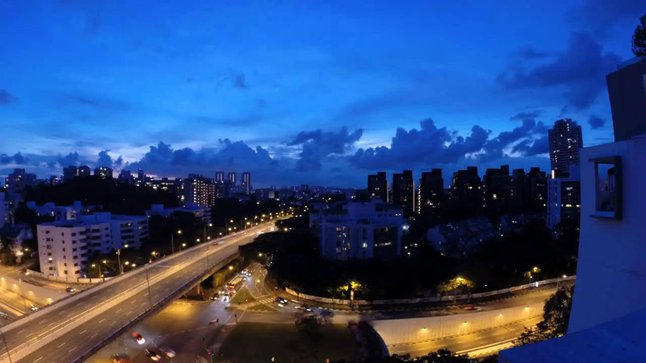 Time lapse in urban area pf singapore