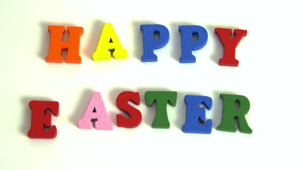 Letters Spell Out HAPPY EASTER 