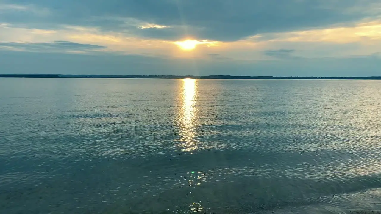 Cinematic ocean landscape and sunset in backgrund during covid19 pandemic all over the world