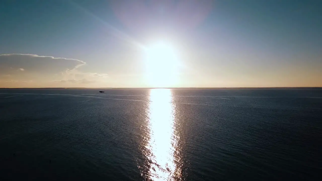 Unbelievable slowly sinking down drone shot Over sun set beam big bird flying Paradise film shot on zanzibar at africa tanzania in 2019 Cinematic wild nature aerial filmed 1080 60 by Philipp Marnitz