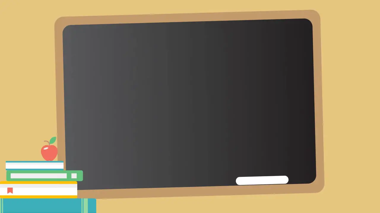 Animation of board icon moving on orange background