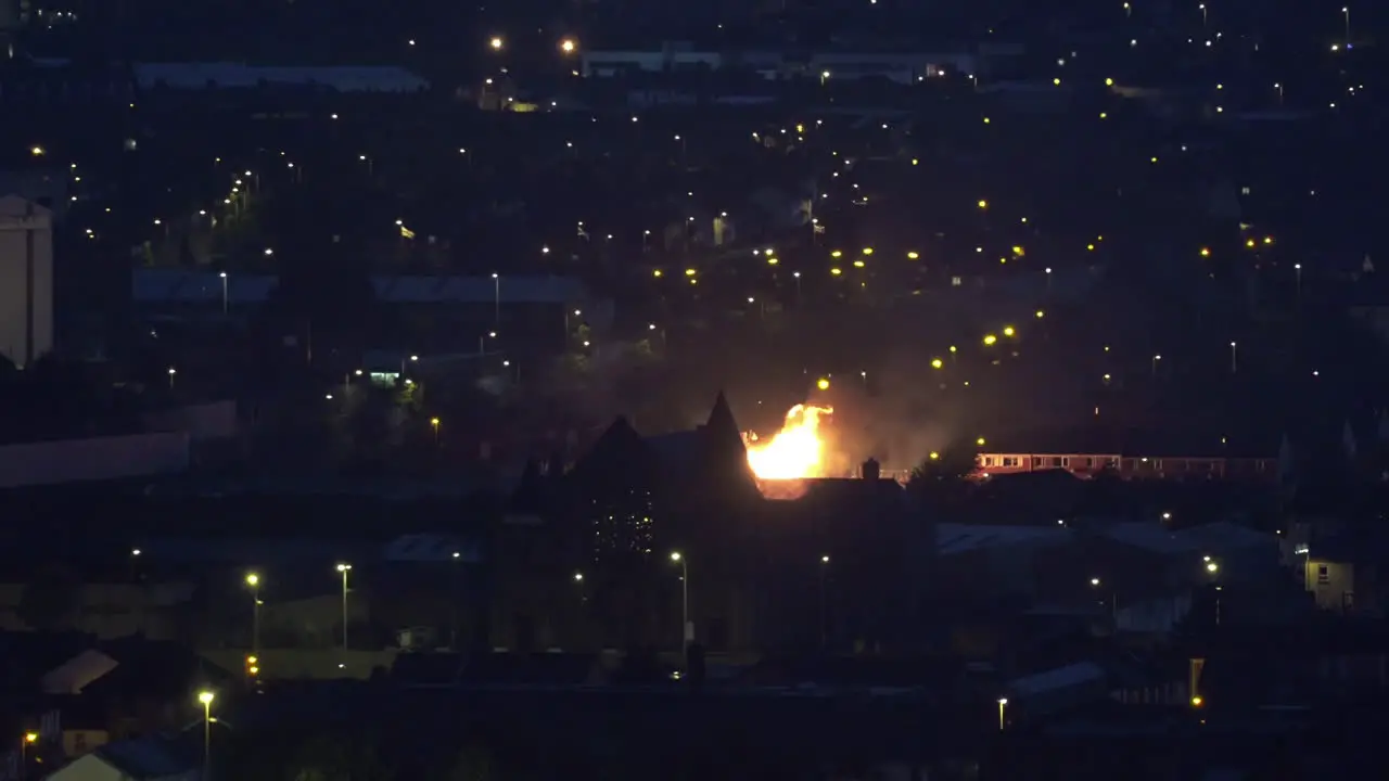 Northern Ireland Belfast Eleventh Night Bonfire West Belfast 